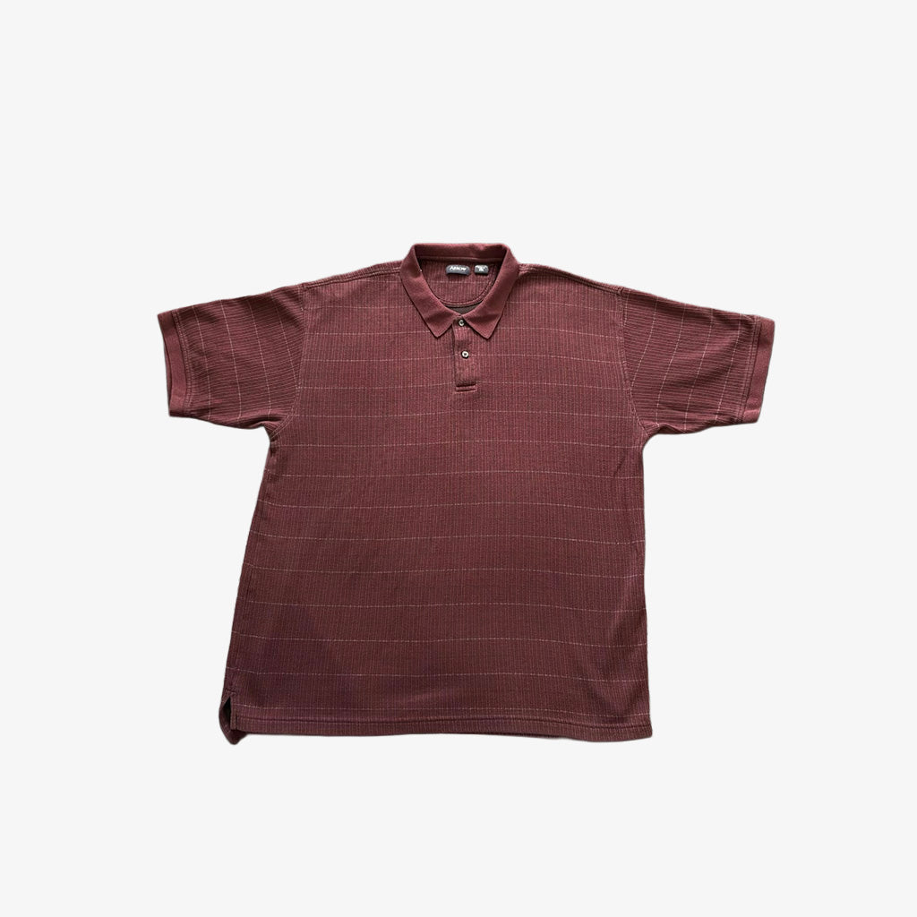 Burgundy Striped Polo