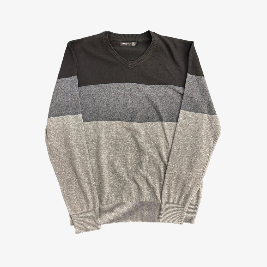 V-Neck Striped Sweater