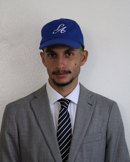 LA Script Velcro Strap Hat In Blue
