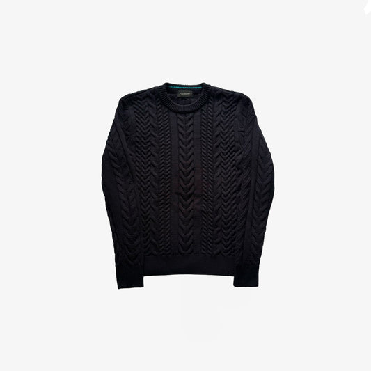 Scotch & Soda Navy Cable Knit Sweater