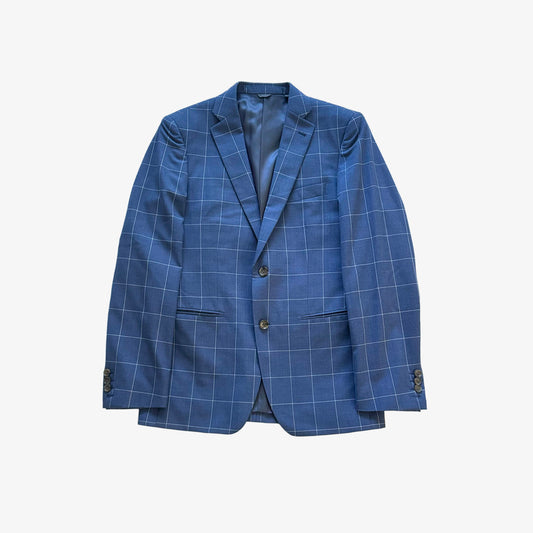 Blue Windowpane Suit Jacket