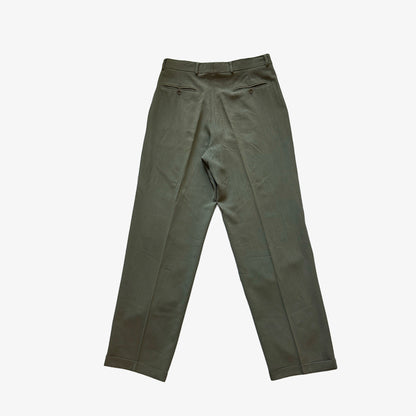Olive Pleated Trousers