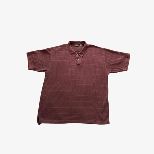 Burgundy Striped Polo