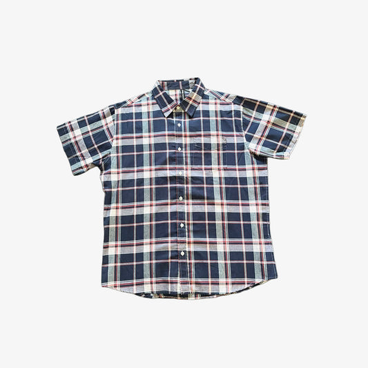 Short Sleeve Plaid Button Up Shirt