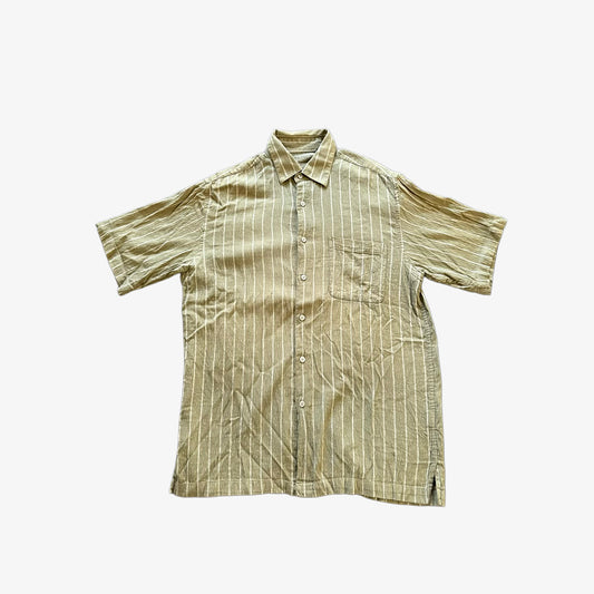 Striped Short Sleeve Button Up Shirt