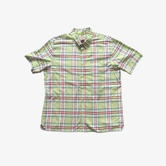 Plaid Short Sleeve Summer-weight Button Up Shirt