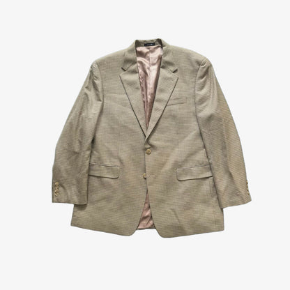 Ralph Lauren Wool Silk Houndstooth Suit Jacket