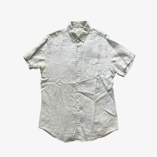J. Crew Linen Short Sleeve Button Up Shirt