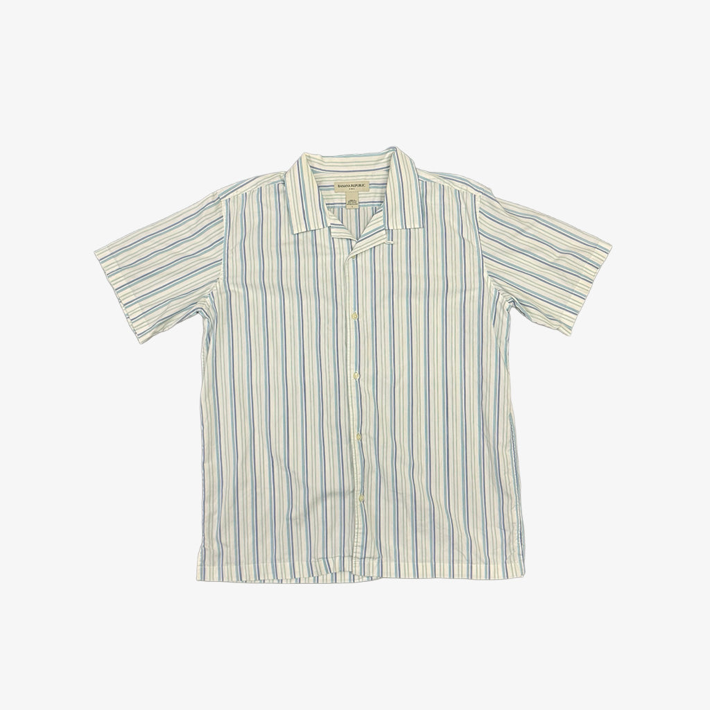 Banana Republic Striped Camp Collar Shirt