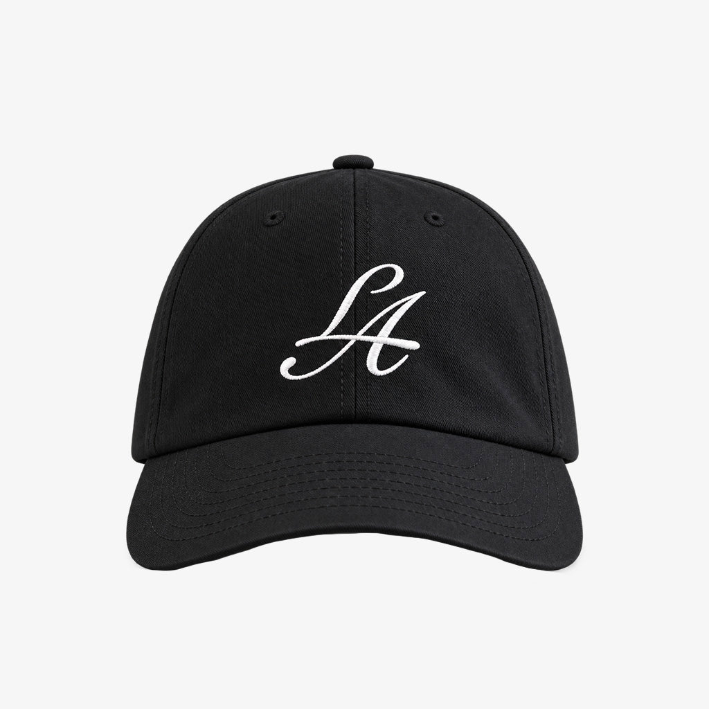 LA Script Velcro Strap Hat In Black