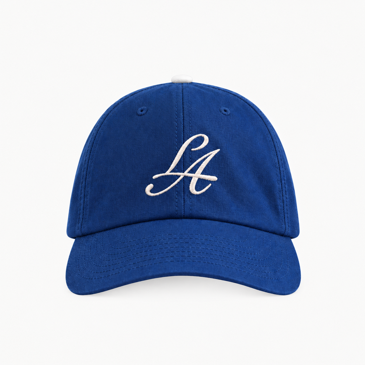 LA Script Velcro Strap Hat In Blue