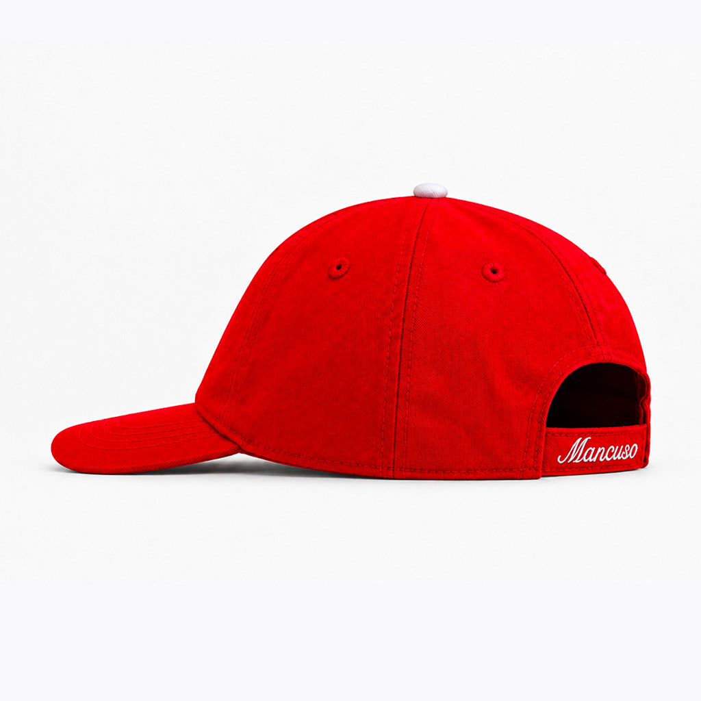 LA Script Velcro Strap Hat In Red